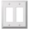 Amerelle Wall Plate, Number of Gangs: 2 Steel, Polished Chrome Finish, Light Gray 161RR - alternate 2